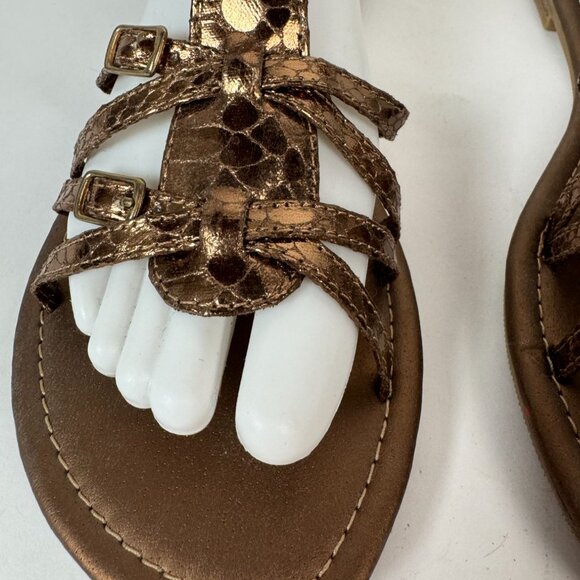 Metallic Bronze Gladiator Sandals 7.5 By Classified - Picture 9 of 16